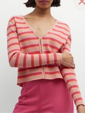 Revolve Grey/Ven stripes cardigan sweater